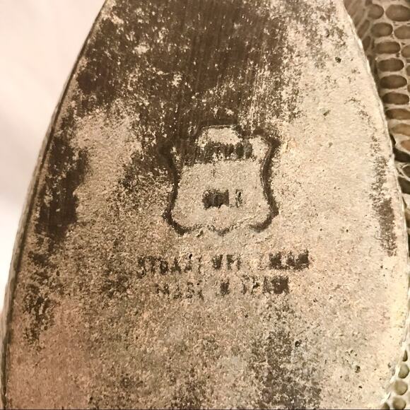 Stuart Weitzman Women's 8.5 N Leather Snakeskin Ultra High Heel Pumps Shoes - Picture 7 of 8